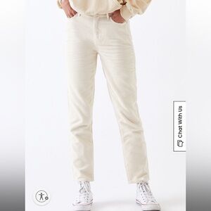 PacSun cream corduroy mom jeans